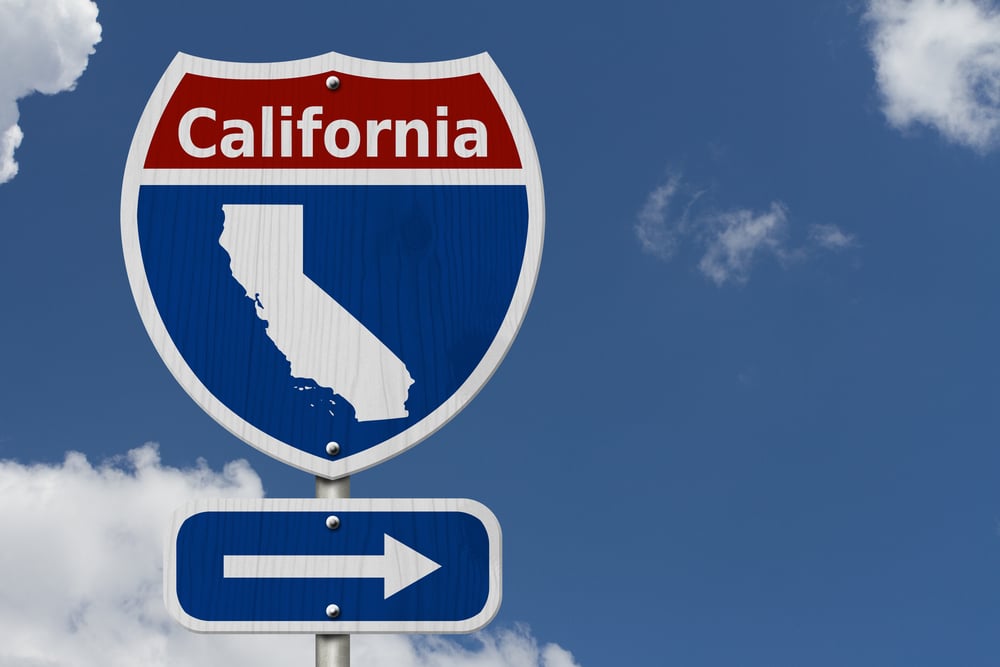 California road sign